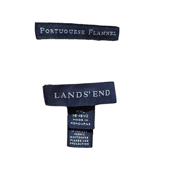 Lands End Shirt Mens XXL Tall Brown Check Long Sleeve Button Down - Picture 5 of 7